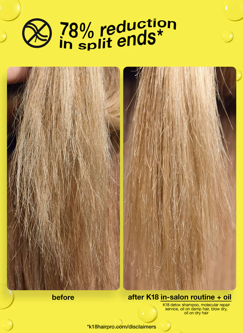 Aceite Capilar K18 para reparación profunda y brillo sin peso, ideal para controlar el frizz en todo tipo de cabello
