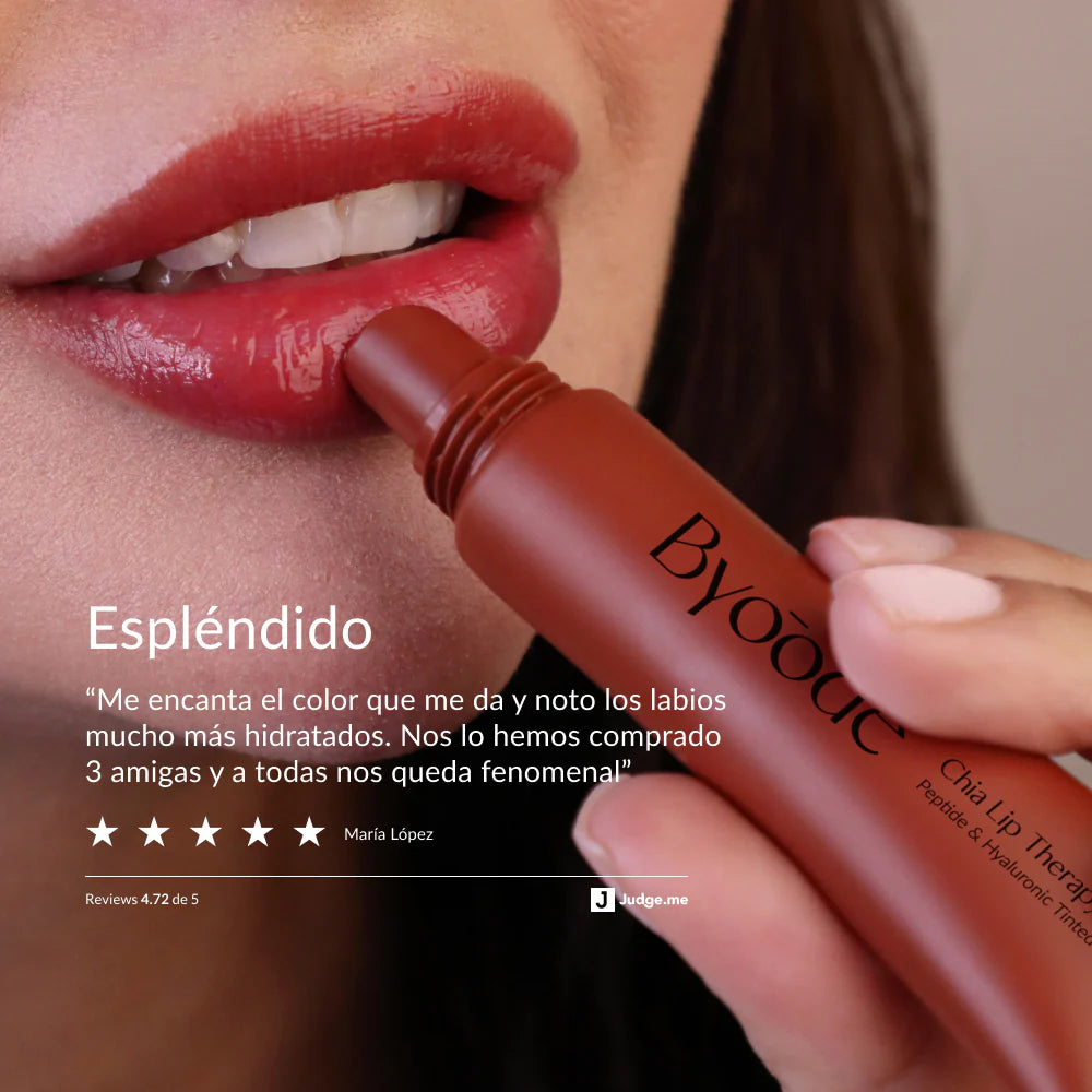 Chia Lip Therapy de Byoode como bálsamo multiuso para labios, mejillas y párpados
