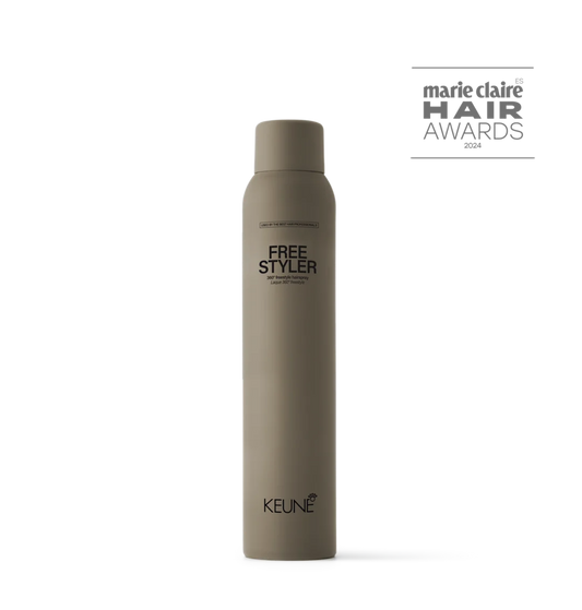 laca de fijación media con aerosol 360 grados para controlar el peinado