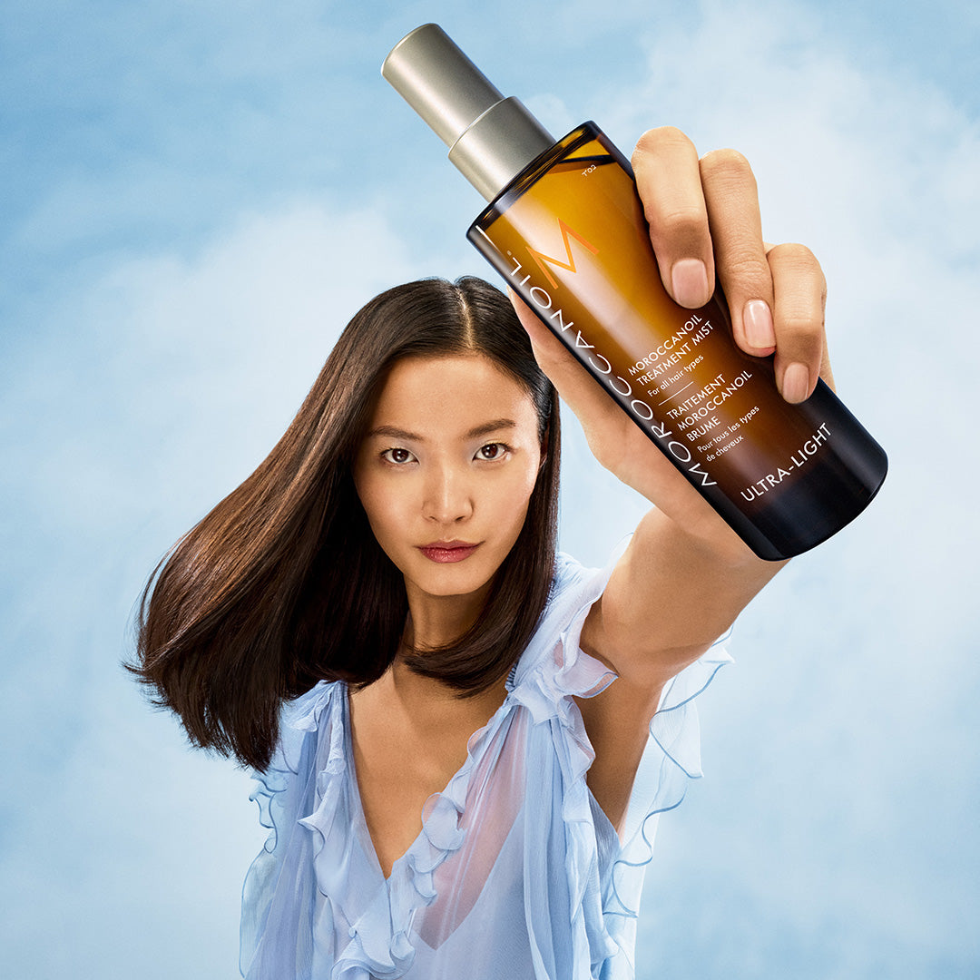 Protección térmica y acabado sedoso con tratamiento Moroccanoil