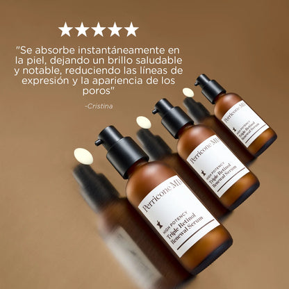 Detalle del envase de sérum PerriconeMD triple retinol sin fragancia