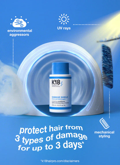 Acondicionador Suavizante K18 para protección y brillo, ideal para mantener un cabello suave y saludable