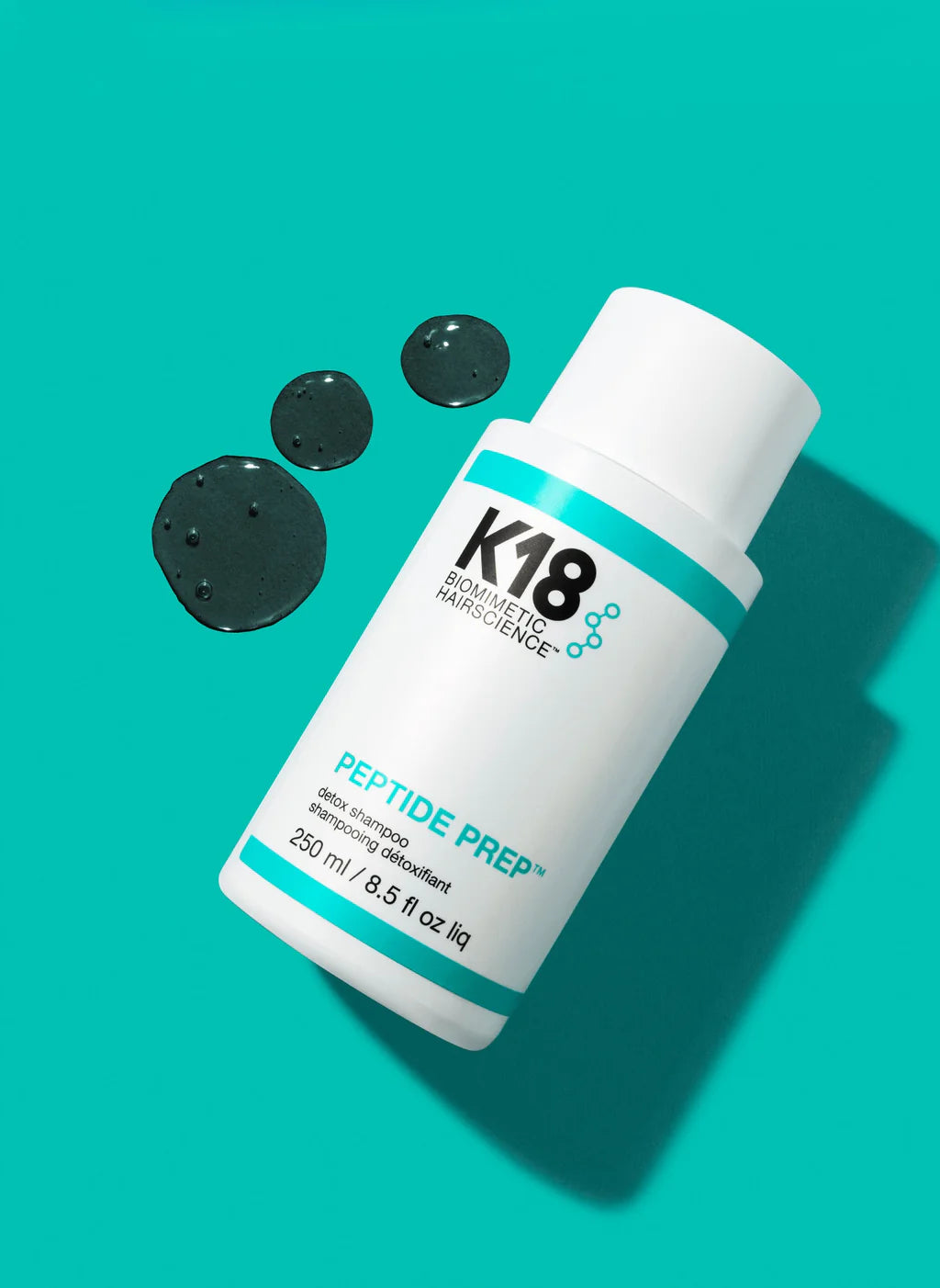 Champú Clarificante K18 para detox y renovación, ideal para eliminar acumulaciones y mantener un cabello saludable