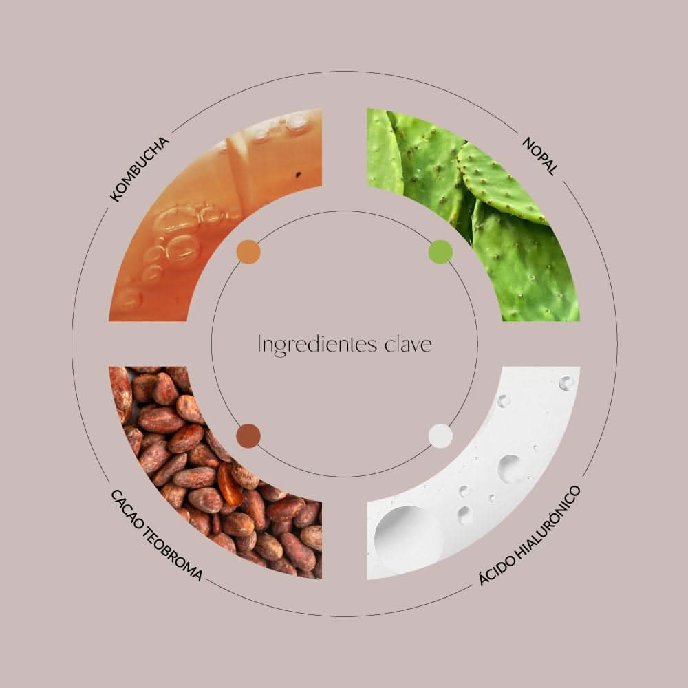 Esencia facial bifásica con kombucha y ácido hialurónico