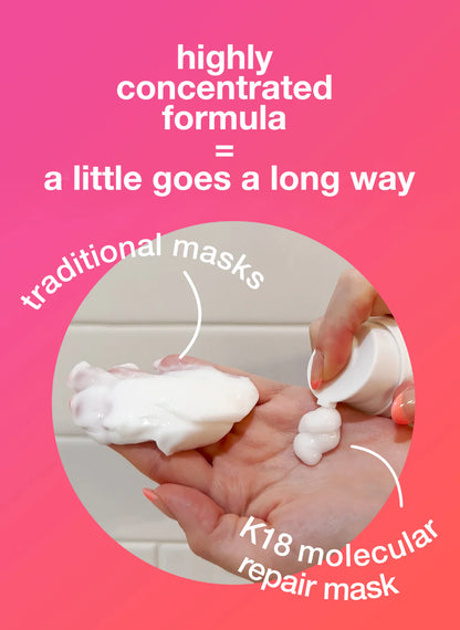 Mascarilla K18 para reparación molecular sin enjuague, ideal para todo tipo de cabello, con tecnología de péptidos patentados